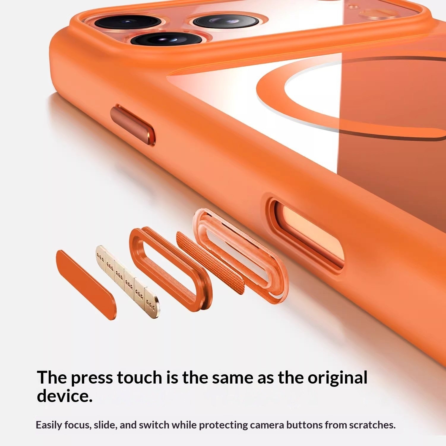 Magnetic Shockproof Semi-Transparent Phone Case