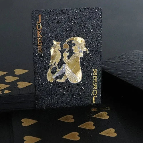 Black and Gold Skull Playing Cards | Luxury Waterproof Poker Deck