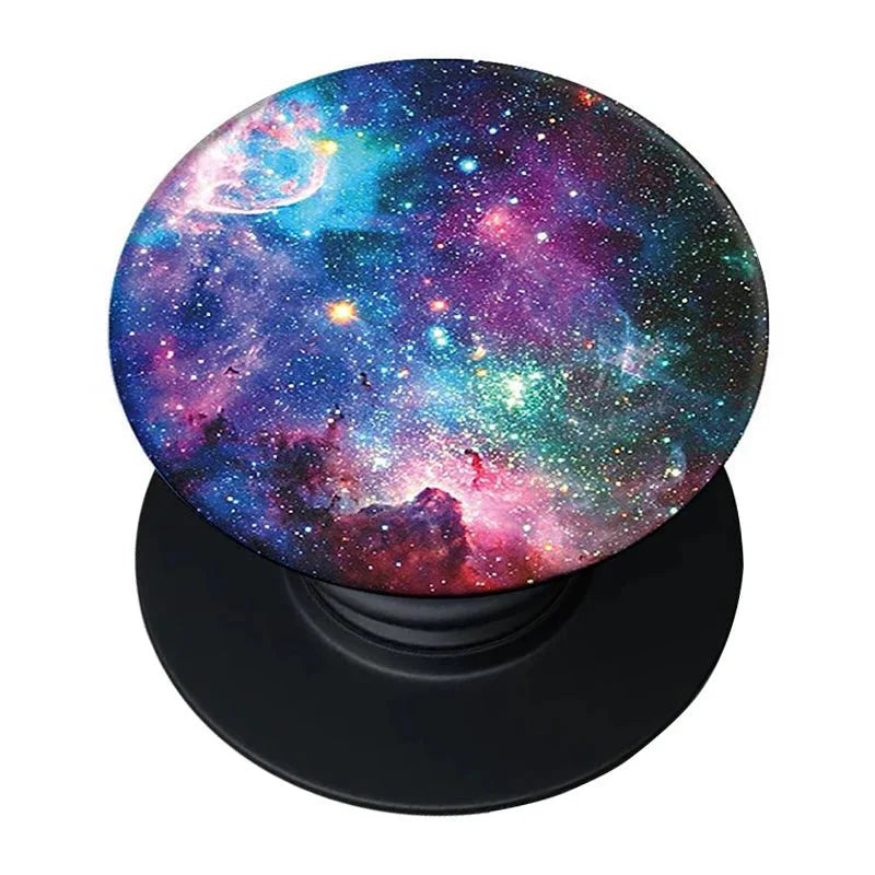 Popped Finger Ring Phone Holder Stand | Expandable Grip and Kickstand for iPhone and Android